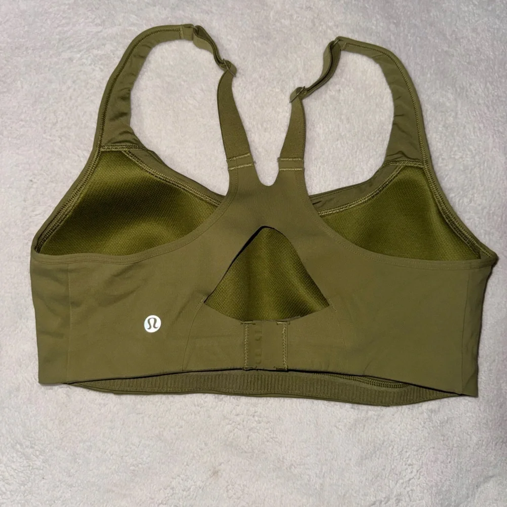 lululemon all powered up bra Olive Green Sports Bra